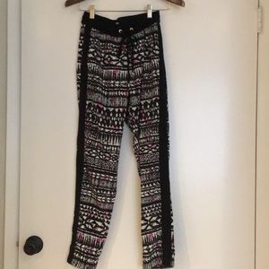 Express tribal print jogger pants